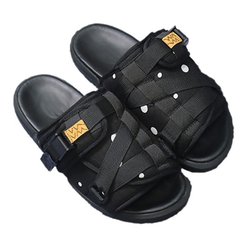 VISVIM UNCLE GUI余文乐联名款真皮波点面包拖鞋厚底手工网红拖鞋
