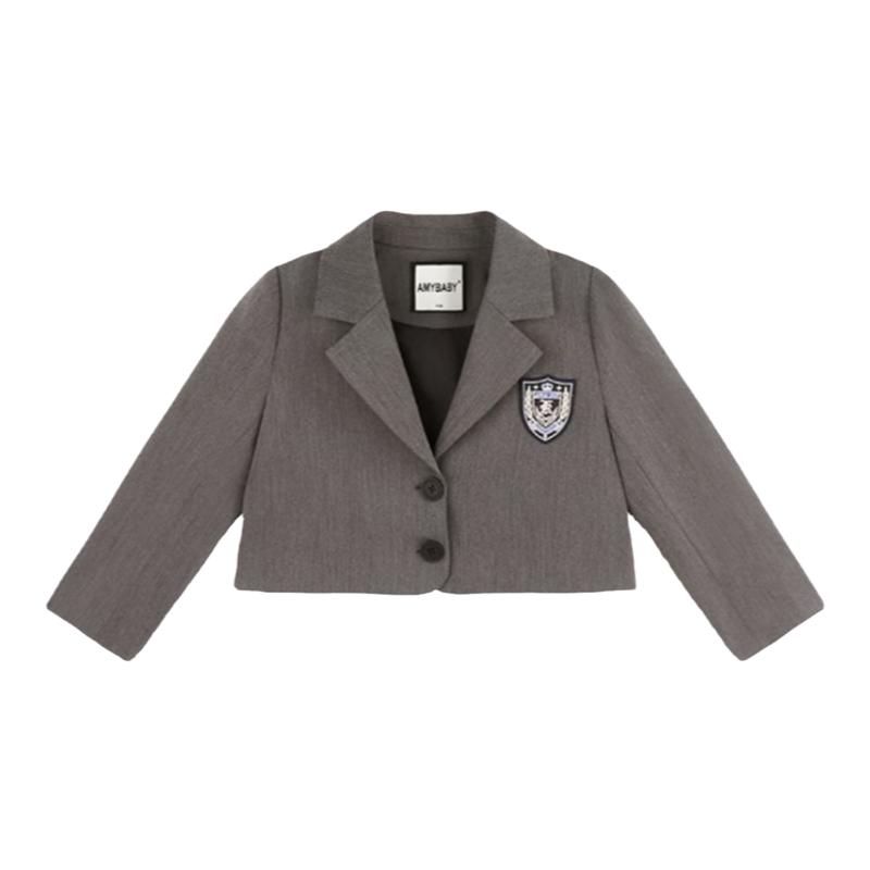 学院风jk套装秋季新款韩版潮女童制服长袖洋气西装三件套百褶半裙