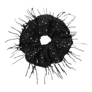 shes茜子手工串珠亮片流苏大肠发圈高级感马尾发绳女头花发饰