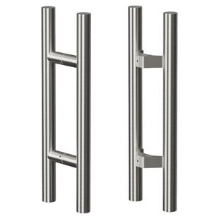 玻璃门专用大拉手会议酒店双开推拉门不锈钢把手黑钛拉丝对装扶手