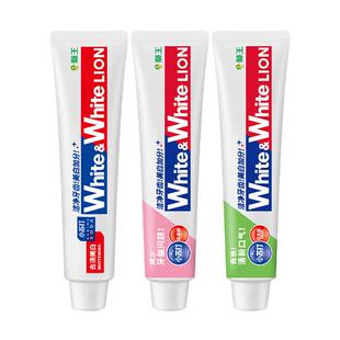 【檀健次】LION狮王White&White大白小苏打倍效白牙膏400g组合装