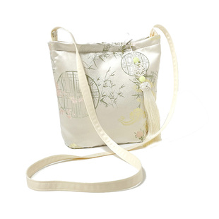 芬芳之品原创新中式提花宋锦单肩斜背女包圆环手提包