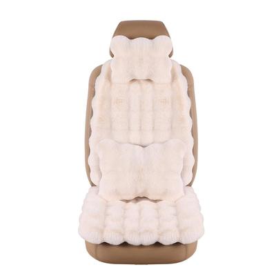 汽车坐垫冬季兔毛绒加厚保暖网红