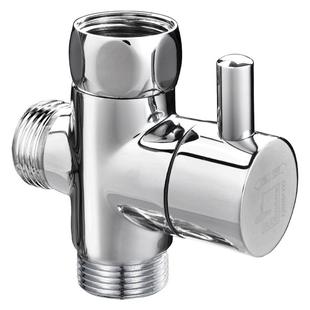 潜水艇角阀三通分水器带开关一进二出水龙头铜一分二水阀分流器