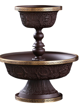 黄铜供奉八瑞物吉祥莲花护法杯