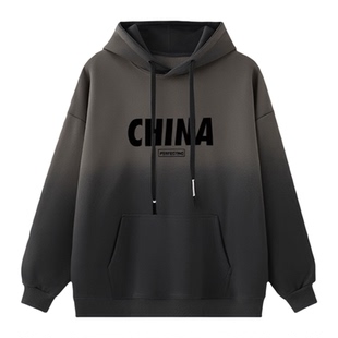 连帽长袖t恤男孩秋冬季新款加绒加厚学生青少年卫衣男装士潮上衣