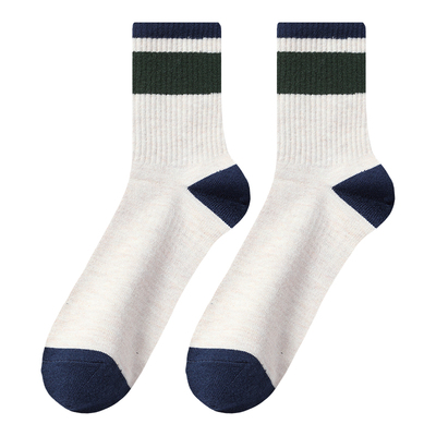 tutuanna秋冬短袜男 纯色复古格纹男士羊毛加厚保暖百搭短袜男