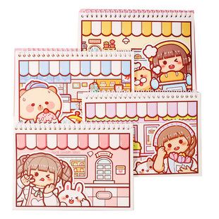 小麻薯离型本活页A4/A5胶带贴纸离型纸本双面可爱少女心学生手帐diy素材装饰离行本日系ins风线圈胶带贴纸本