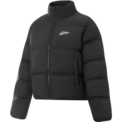 李宁羽绒服女子短款80%鸭绒立领