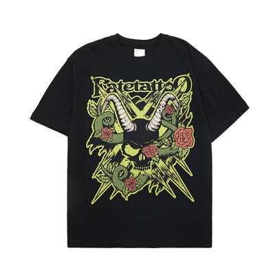 Fatecarol印花潮流男女情侣圆领