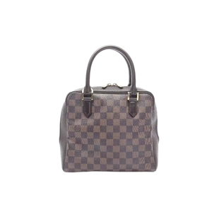 中古LV路易威登女包B级9新Brera布雷拉涂层防水帆布手提包棕色