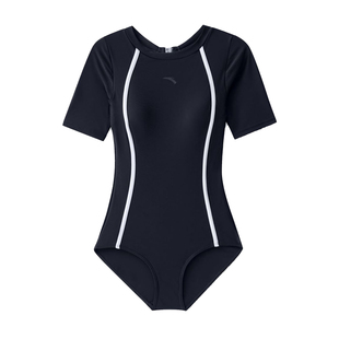 安踏连体泳衣2024新款女夏季高级感小个子微胖女孩泡温泉游泳套装