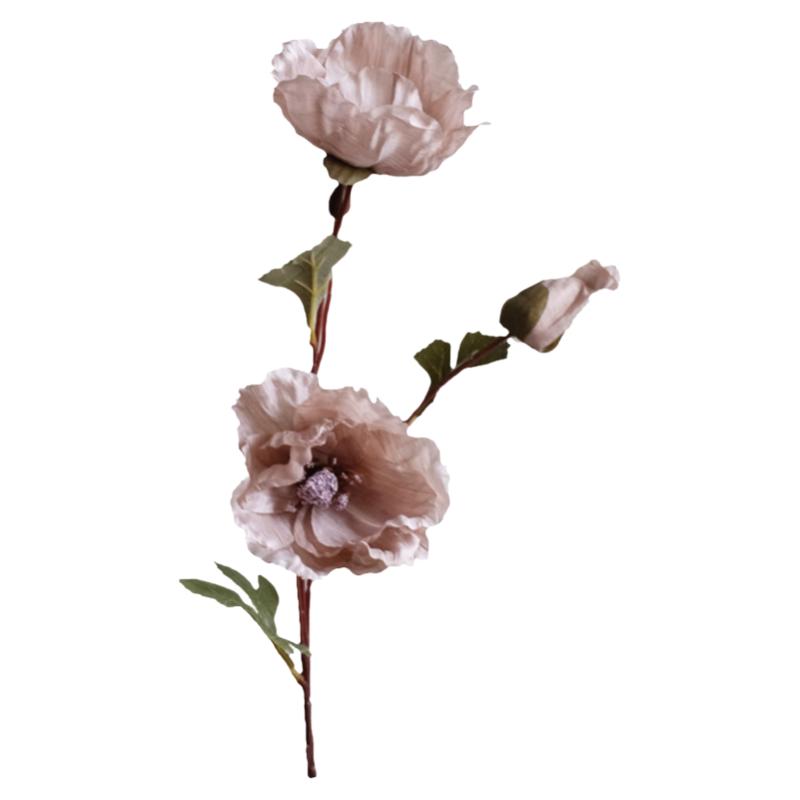 虞美人仿真花假花摆设轻奢花艺高端花束绢花插花客厅桌面装饰摆件