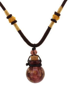 直绑毛发沙子储物精油瓶香水项链