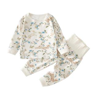 婴儿衣服春季内衣套装六个月宝宝春装分体秋衣贴身纯棉薄款66码女