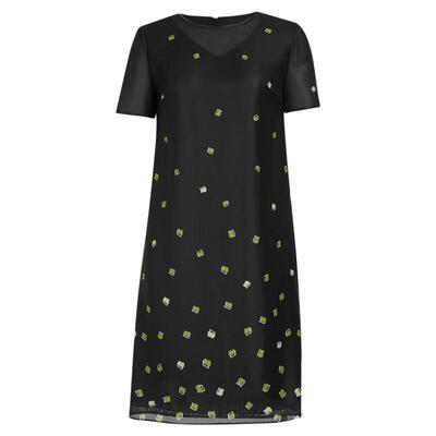 商场专柜同款圆领宽松连衣裙