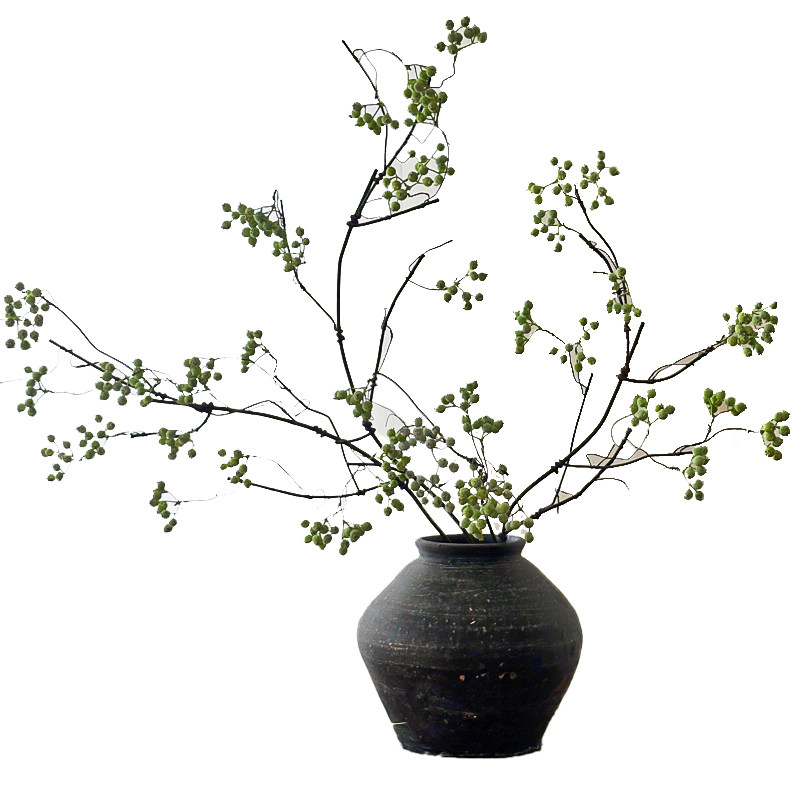 马桑果仿真花假花绿植摆设侘寂风干花逼真客厅高级感摆件山归来