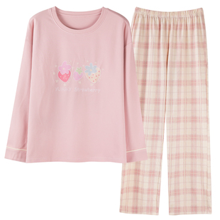 帕兰朵睡衣女纯棉2026新款秋季长袖100%全棉女士可外穿家居服套装