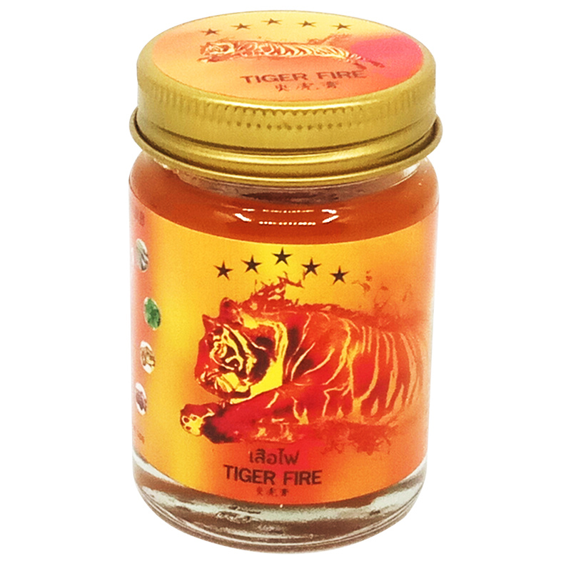 泰国原装火虎膏五星金老虎膏舒筋活络膝盖关节跌打扭伤颈肩椎疼痛