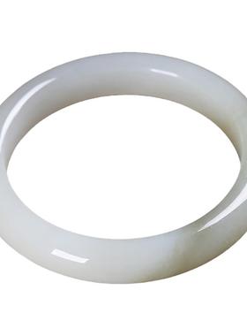 和田玉白玉俏色手镯女士天然玉石