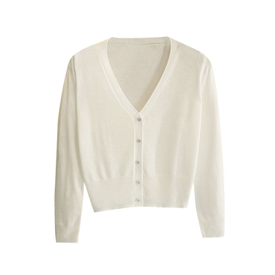 针织冰丝长袖新款夏天外套小开衫