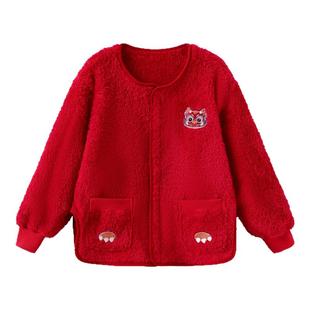 笛莎官方童装女童外套冬季新款中童女孩儿童洋气时尚保暖国风外套