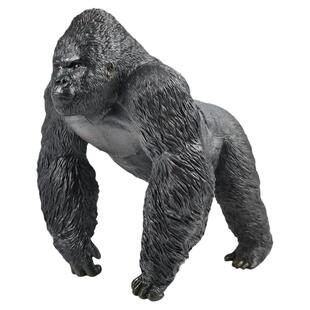 Recur悦酷大猩猩白色黑仿真儿童玩具野生动物模型银背男女孩礼物