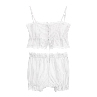 小心机性感蕾丝边家居服背心吊带睡衣女2023夏季薄款性感两件套装