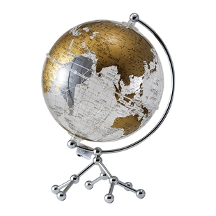 现代轻奢高档透明地球仪摆件客厅酒柜办公室书房桌面家居软装饰品