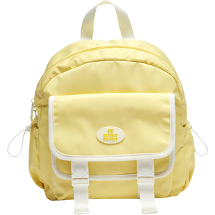 畹町春夏季新款小蜜蜂中号双肩包女士时尚纯色学生书包旅行背包