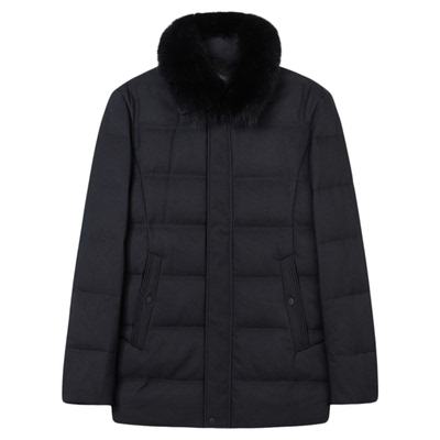 厚实保暖羽绒服狐狸毛领商务休闲