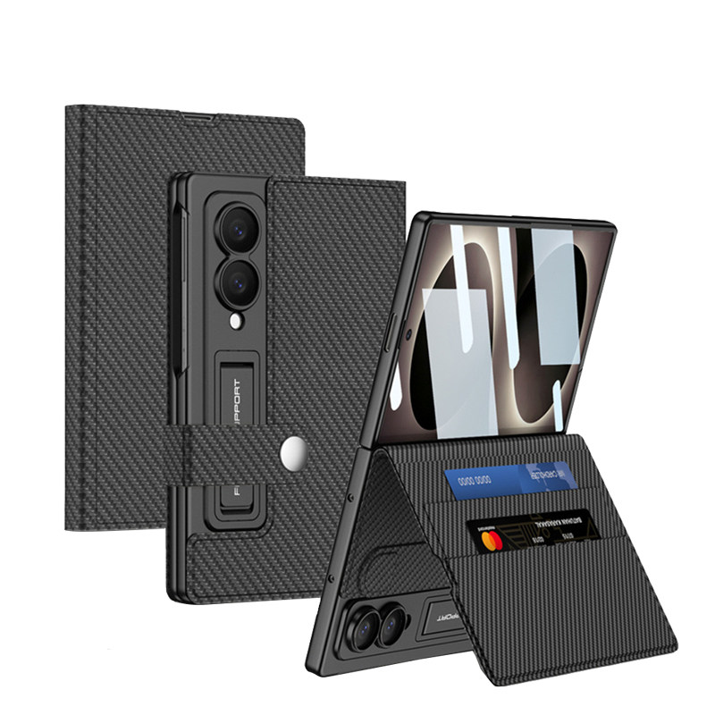 fold8手机壳磁吸翻盖插卡支架壳