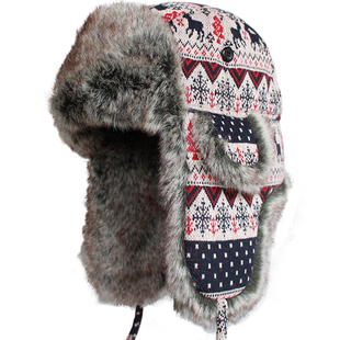 KAMOSA 新款雷锋帽女款防寒骑行加厚保暖护耳东北帽冬季韩版针织