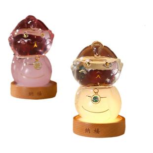 上新了故宫瑞蛇纳财天气预报瓶小夜灯风暴瓶摆件送朋友生日礼物