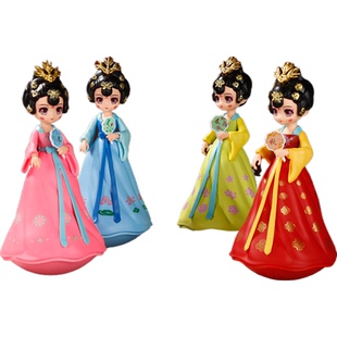 国风大唐不夜城音乐不倒翁古风小姐姐儿童玩具摆件西安纪念品礼物