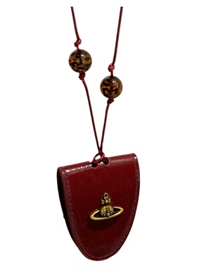 西太后土星磁吸皮革眼镜夹项链