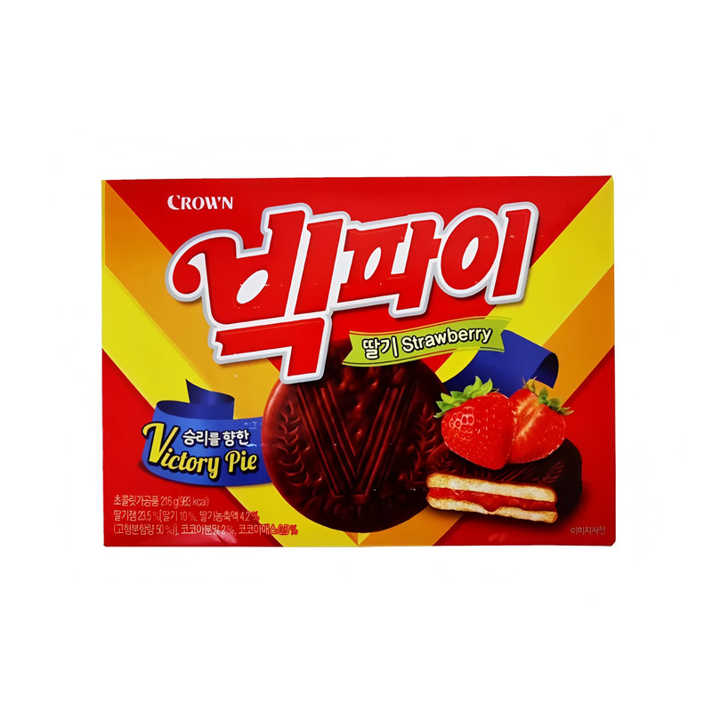韩国克丽安草莓夹心巧克力饼干