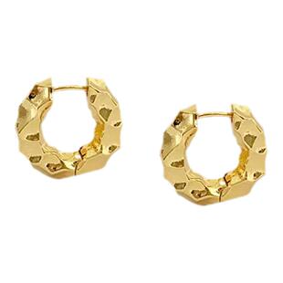 卖耳环的老大爷 欧美简约个性ins风气质肌理感耳圈耳环复古耳饰女