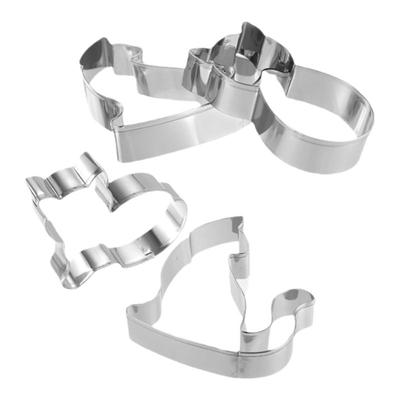 不锈钢饼干模具9件套装兔子小鸡蝴蝶动物卡通烘焙工具水果蔬菜切