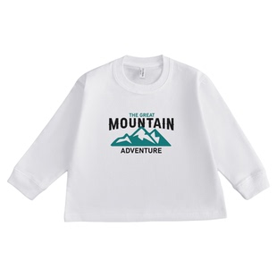 男童长袖t恤韩版宽松纯棉白色学生港风潮牌痞帅炸街春秋款上衣