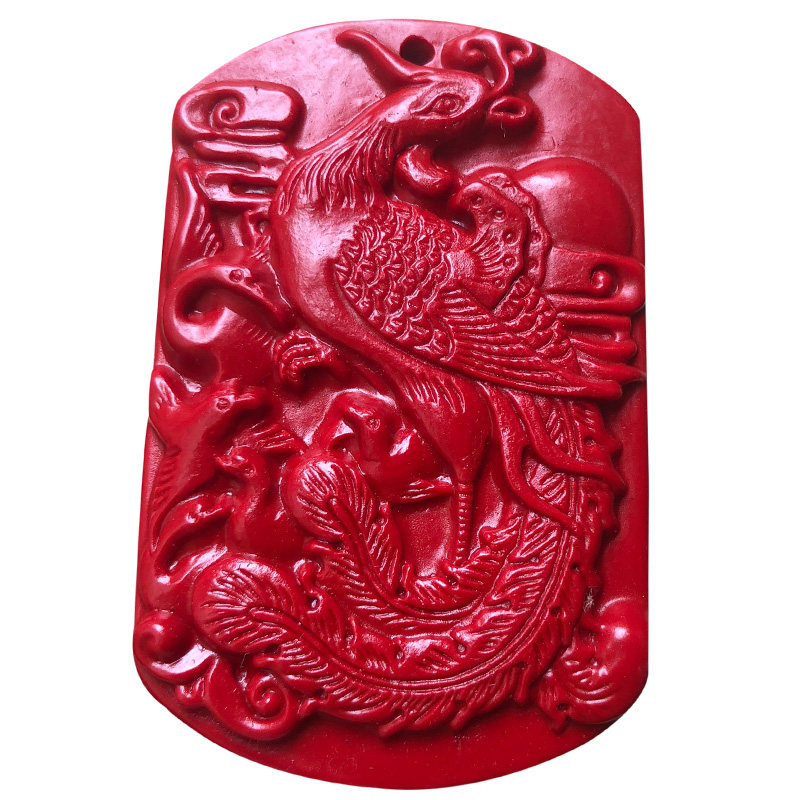 朱雀转运护身浴火凤凰证书吊牌