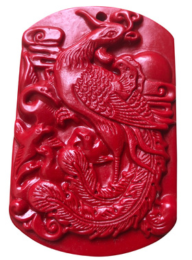 朱雀转运护身浴火凤凰证书吊牌