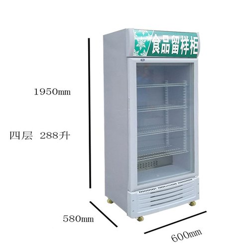 大型带锁食堂留样超市便利商店饭厨房馆点菜啤酒冷藏展示柜