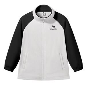 小骆驼男童摇粒绒外套2025秋季新款中大童立领上衣休闲儿童抓绒衣