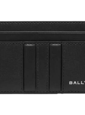 【3期免息】BALLY巴利黑色牛皮革男士卡包6308854
