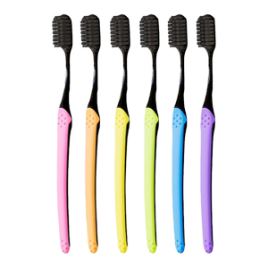 沐暄竹炭软毛牙刷家庭装6支