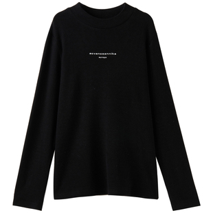 女大童德绒字母打底衫2025冬装新款青少年修身保暖上衣学生长袖T