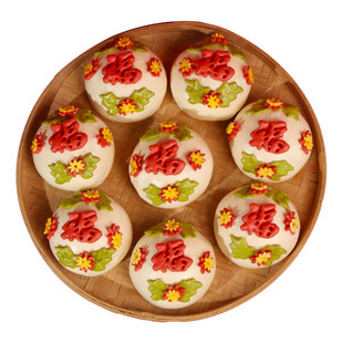 马年福字彩虹馒头胶东花饽饽福袋元宝花馍山东特产过节日新年礼盒