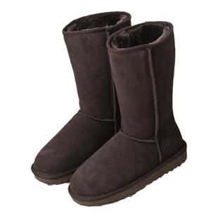 auggh雪地靴女2024新款真皮高筒靴子加绒真皮防滑雪地棉鞋АUGGН