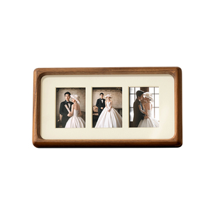 情侣拍立得相框6寸实木结婚宫格摆台洗照片diy定制加打印纪念挂墙